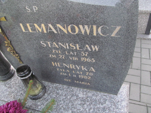 Henryka Lemanowicz 1911 Ciechanów - Grobonet - Wyszukiwarka osób pochowanych