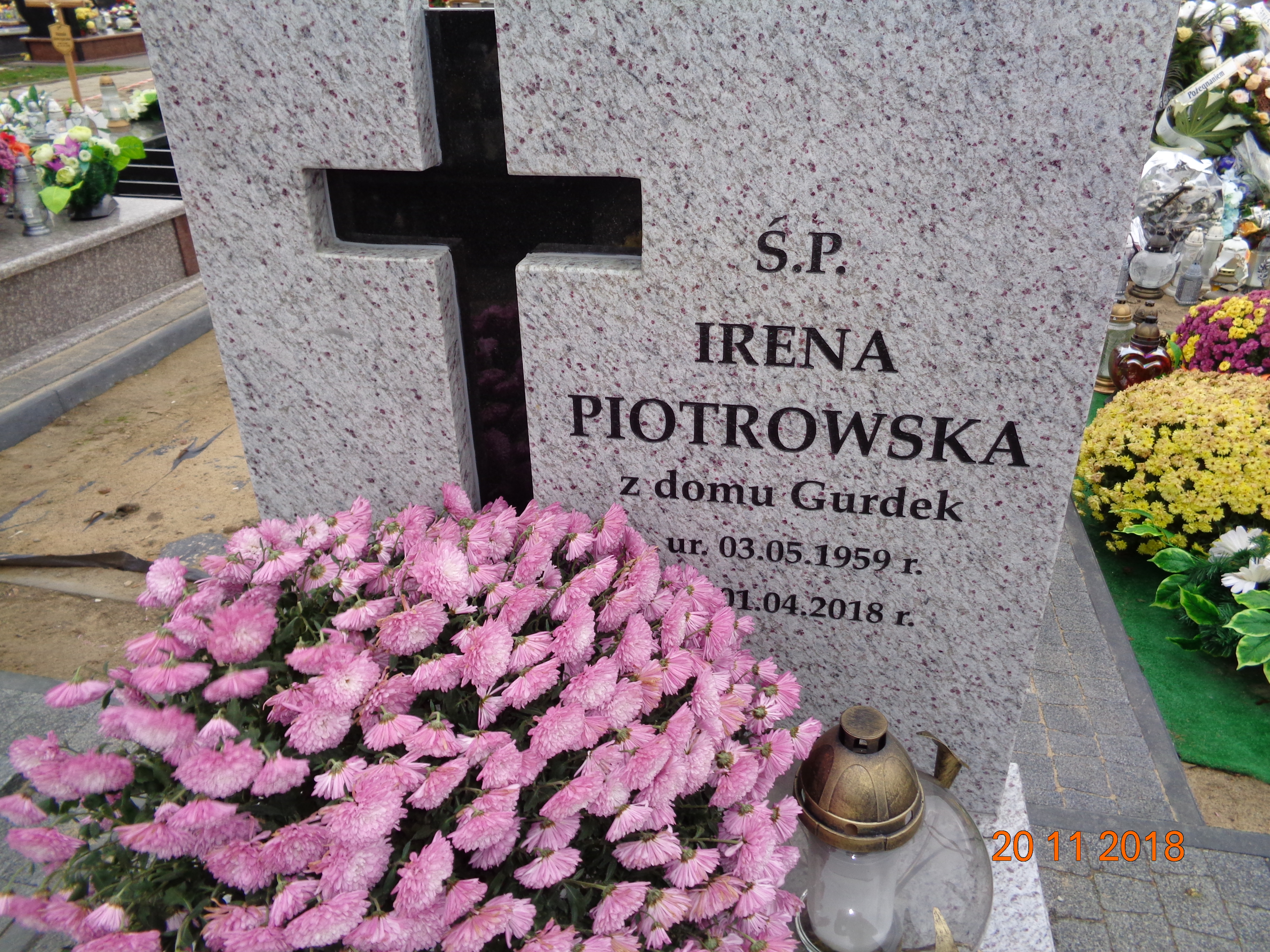 Irena Piotrowska 1959 Ciechanów - Grobonet - Wyszukiwarka osób pochowanych