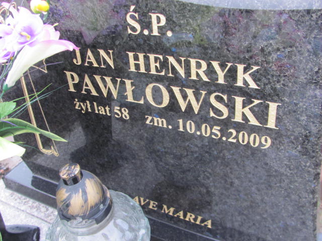 Jan Henryk Pawłowski 1950 Ciechanów - Grobonet - Wyszukiwarka osób pochowanych