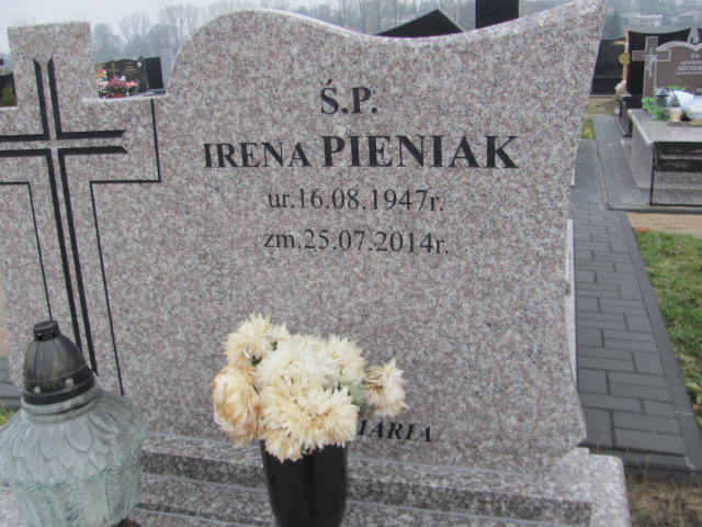 Irena Pieniak 1947 Ciechanów - Grobonet - Wyszukiwarka osób pochowanych