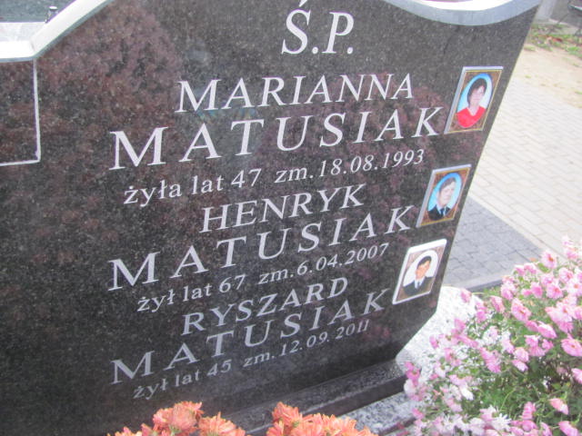 Henryk Matusiak 1940 Ciechanów - Grobonet - Wyszukiwarka osób pochowanych